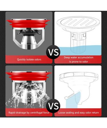 LUOFANG Magnetic Levitation Bathroom Deodorizer Kitchen Sink Sewer Deodorant Shower Water Stopper Prevent Odor & Insect Spread One Size Silver - Buy Online on GoSupps.com