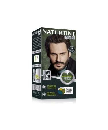 Naturtint Mens Permanent Hair Colour Gel 3N Dark Chestnut Brown for Hair Beard and Moustache. Ammonia Free up to 100% Grey Coverage Natural Looking Long Lasting Results