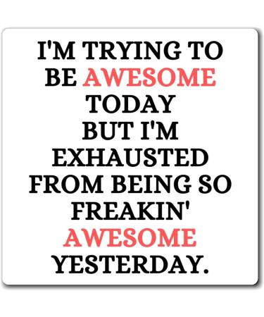 Funny Awesome Amazing Self-Motivations Inspirational Saying Humorous Motive Sayings Confident Uplifting Funny Magnets 4" 4" - Buy Online on GoSupps.com
