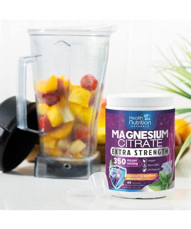 Magnesium Powder Supplement - Magnesium Citrate Powder Drink Mix Unflavored - Mag Citrate & Aquamin Supplements for Bone Heart & Muscle Support Sugar Free Gluten Free Vegan - 60 Servings - Buy Online on GoSupps.com