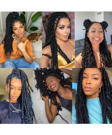 Passion Twist Hair 24 Inch Water Wave Crochet Hair for Black Women - 8 Packs Faux Locs Long Braiding Hair Extensions - Buy Online on GoSupps.com