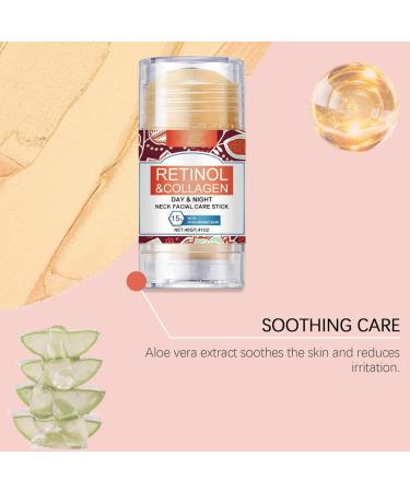Retinol Collagen Facial Stick Face and Neck Stick Skin Tightening Cream Lifting and Firming to Reduce Neck Wrinkles (2) - Buy Online on GoSupps.com