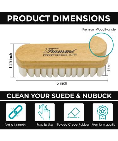 Suede Brush for Cleaning Suede & Nubuck on Boots, Shoes, Jackets - Fiamme Luxury Leather Care - Buy Online on GoSupps.com