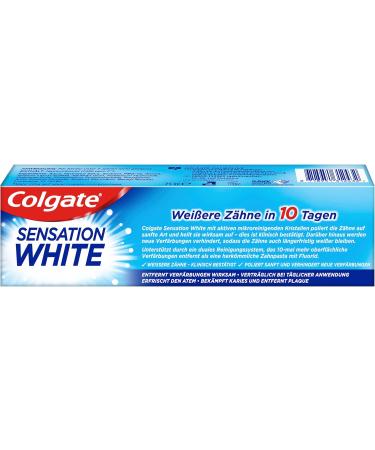 Colgate Sensation White Toothpaste 75ml - Gentle Surface Discoloration Removal for Whiter Teeth | International Shipping Available - Buy Online on GoSupps.com