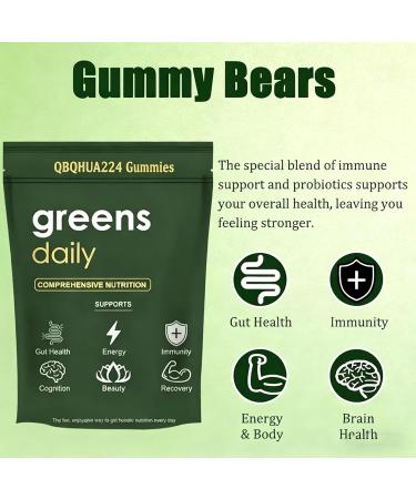 QBQHUA Greens Gummies with Chlorella and Spirulina Maintain Immunity Digestive and Gut Health Support 224 Count - Buy Online on GoSupps.com