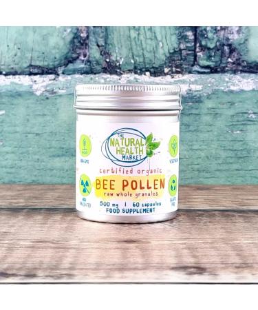 Organic Bee Pollen Capsules - 500mg 60ct | Soil Association Certified | Non-GMO | No Magnesium Stearate - Buy Online on GoSupps.com
