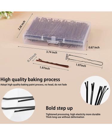 100 Count Hair Pins with Hairpins Box - Wave Barrette Hair Accessories for Women, Girls, Kids - Mini Bobby Pins & U Shaped Hair Pin - Great for All Hair Types - Black - Buy Online on GoSupps.com