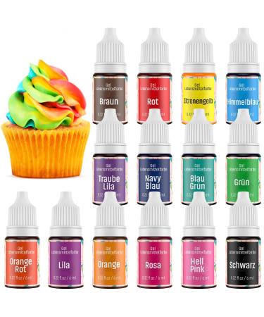 Food color gel 14 colors set - Waysroma Gel -colored food colors highly concentrated food coloring for baking cakes macaron frosting fondant cookies donuts - Buy Online on GoSupps.com