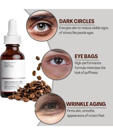 Caffeine Solution 5%+EGCG Eye Serum Caffeine Eye Serum Caffeine Eye Cream Anti Aging Under Eye Cream for Dark Circles and Puffy Eyes Instant Wrinkle Removerl Fade Fine Line Eye Bag Removal-30ml - Buy Online on GoSupps.com