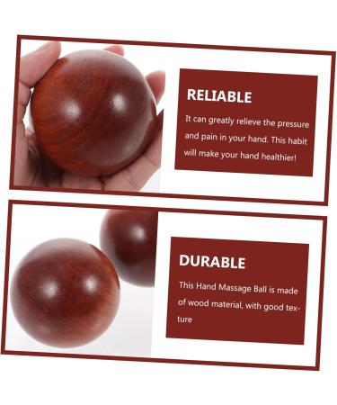 Healvian Hand Massage Ball - Portable Fitness & Hand Training Balls for Pain Relief | Smooth Wooden Massage Balls for Boccia & Relaxation - Buy Online on GoSupps.com