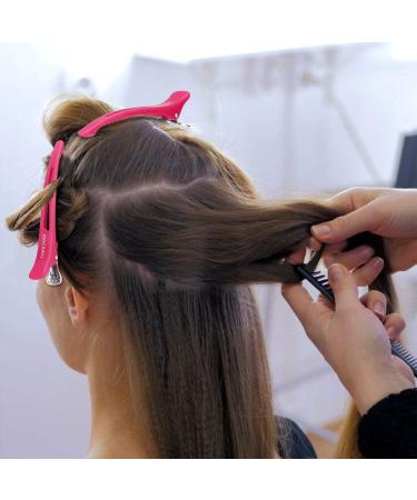 6 Pack Non-Slip Silicone Hair Clips for Styling & Sectioning - No Crease Duckbill Clips for Thick & Thin Hair - Professional Salon Quality - Pink - Buy Online on GoSupps.com
