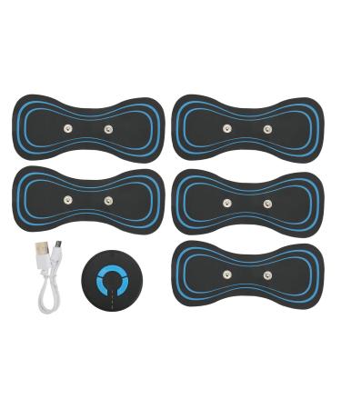 Mini-cervical massager leg massage device portable massage device with adjustable frequency for neck shoulder back waist arms legs pain (with 5 pieces of massage plaster))