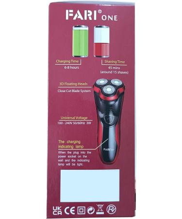 FARI Rotary Electric Shaver Wet & Dry Rechargeable USB Charging Electric Shaving Razor for Men Black - Buy Online on GoSupps.com