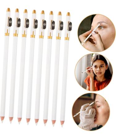 Beatifufu 12pcs Eyebrow Pencil Sharpener Eye Brow Pencil Brow Pencil for Makeup Eyeliner Pencil White Wooden - Buy Online on GoSupps.com