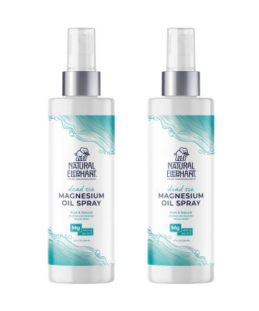 Natural Elephant Dead Sea Magnesium Oil Spray for Topical Use | 100% Pure | 6.7 fl oz (Pack of 2) | Promotes Relaxation and Well-Being