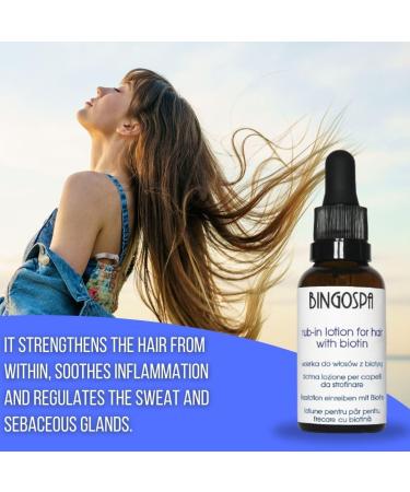 Prevents hair loss rub hair lotion with biotin 30 ml BINGOSPA - Buy Online on GoSupps.com