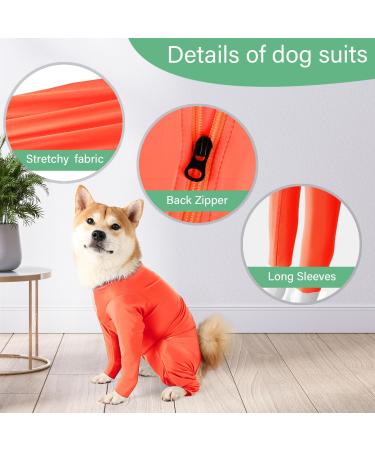 Etdane One-Divider for Dogs - Surgical Recovery Suit | Anti-Hair Failure Long-Sleeve Bodysuit for Male & Female Dogs | Size 3XL XXX-Large Orange | International Shipping - Buy Online on GoSupps.com