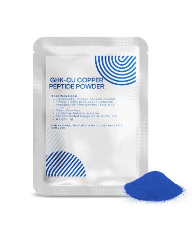 99% GHK-CU Copper Peptide Powder for DIY Skincare - Cosmetic Grade Anti-Aging (1G)