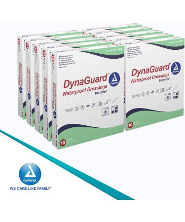 Dynarex DynaGuard Waterproof Dressings - Sterile 6x6 Four-Layer Composite Dressing | Optimal Moist Environment | Case of 120 (12 Boxes of 10) - International Shipping Available - Buy Online on GoSupps.com