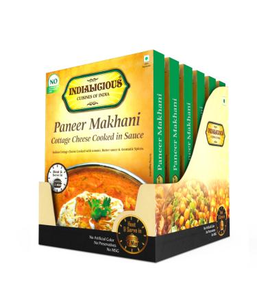 Indialicious Ready to eat PANEER MAKHANI (cottage cheese cooked in sauce) 10.5 Oz Pack of 10