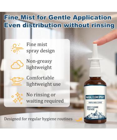 2PCS Iodine Nasal Spray Daily Nasal Cleanse & Care Mist Refreshes Nasal Passages Fine Mist Non-Medicated Nasal Spray for Dry Air Travel & Daily Care - Buy Online on GoSupps.com
