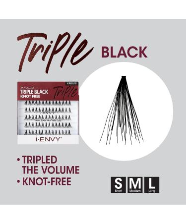 Kiss I Envy Knot Free Medium 70 Lashes Black - Triple Black (1 Pack) - Buy Online on GoSupps.com