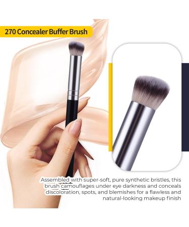 Buy Burfy 3-Piece Professional Make-Up Brush Set | Foundation & Concealer Brushes | Synthetic Fiber for Liquid & Powder | International Shipping - Buy Online on GoSupps.com