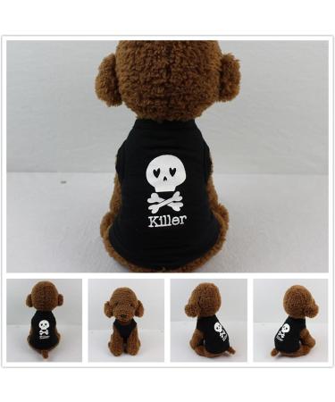 Smniao Summer Pet Clothes - Stylish Dog Vest & T-Shirt Costumes for Small Dogs & Cats - Perfect for Chihuahua & Puppies (M Black-B) - Buy Online on GoSupps.com