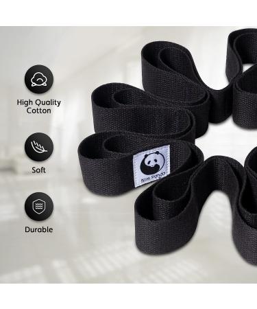 10-Loop Slim Panda Yoga Stretch Strap for Physiotherapy, Pilates, Dance, and Gymnastics - Soft & Durable Home Exercise Tool - Buy Online on GoSupps.com