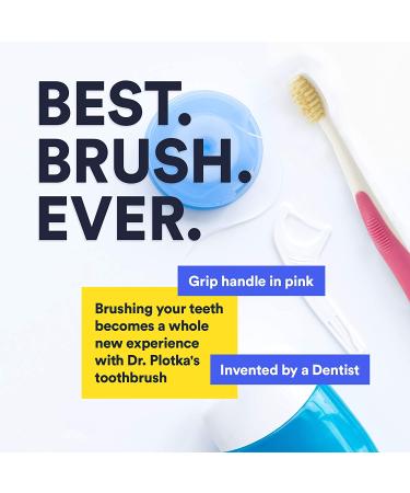 MouthWatchers Pink Travel Toothbrush - Floss Bristle Silver - Doctor Plotka's Design - Buy Online on GoSupps.com