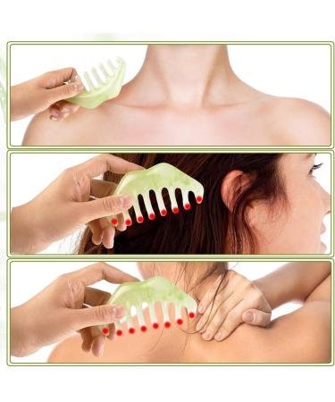 Wide Tooth Massage Comb & Gua Sha Tool for Head Massage - Fatigue Relief & Acupuncture Nerve Therapy - Buy Online on GoSupps.com
