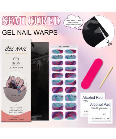  BoloShine Boloshine 20-Piece Semi-Cured Gel Nail Stickers - Full Coverage - UV Gel Strips for Women and Girls - Manicure - Buy Online on GoSupps.com