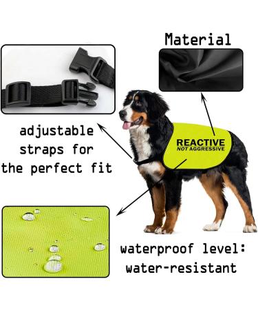 CENWA Reactive Dog Jacket Vest Dog Reactive Dog Training/Reactive Not Aggressive Service Dog Slogan Warning Vest (Reactive Not Aggressive L EU) - Buy Online on GoSupps.com