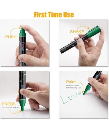 Timart 8 Pack Liquid Chalk Markers - Bold Wet & Dry Erase Pens for Chalkboards, Windows & Glass - 6mm Reversible Tip - Includes 24 Chalkboard Labels (Classic) - Buy Online on GoSupps.com