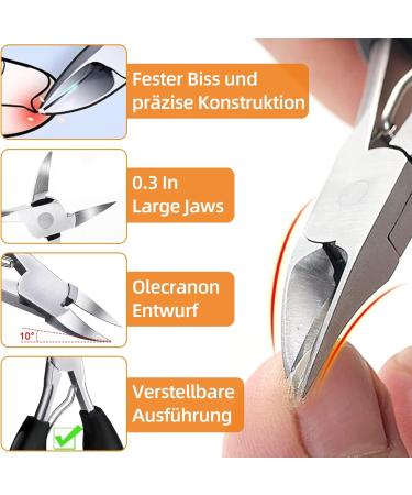 Precision Stainless Steel Foot Nail Knipper & Scissors for Ingrown Toenails - Professional Pedicure Tool & Gift - Buy Online on GoSupps.com