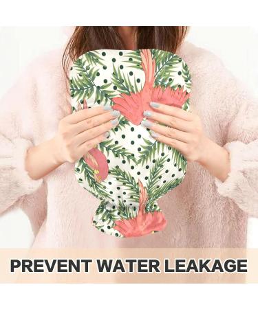 Naanle 2L Hot Water Bottle with Cover - Palm Leaf Parrots - Pain Relief & Heat Therapy for Menstrual Cramps - Transparent Large Hot Water Bottle - International Shipping - Buy Online on GoSupps.com
