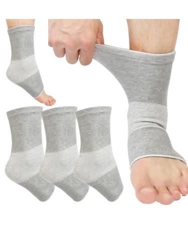 Ankle Compression Socks for Women Men 2 Pairs Bamboo Ankle Compression Socks Foot & Ankle Brace Socks Anti Fatigue Sleeping Foot Sleeves Ankle Support Pain Relief