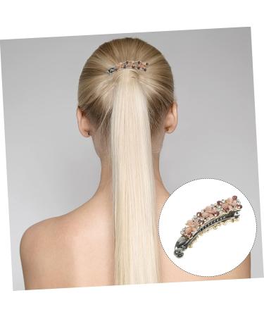 DRESSOOS Rhinestone Hair Clip Banana Hair Clips for Women Hair Accessories for Women Hair Clips for Fine Hair Rhinestone Barrettes for Women Banana Clip Rhinestones Hair Comb Curls Women's - Buy Online on GoSupps.com