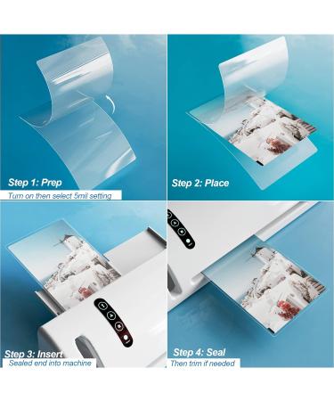 KTRIO 100 Pack 5 Mil Photo Laminating Sheets - 4 x 6 Inch Thermal Pouches for Protection - Clear Lamination Paper with Round Corners - Buy Online on GoSupps.com