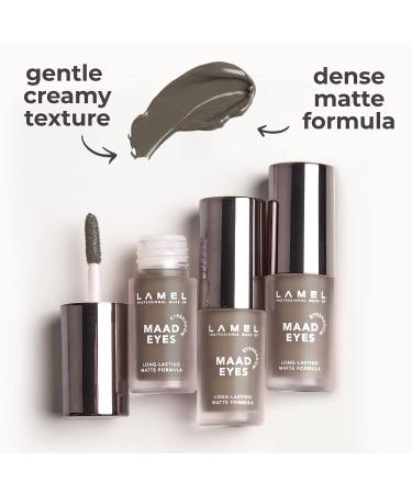 Lamel Liquid Matte Eyeshadow - High-Pigmented & Long-lasting Gray Shade by Maad Eyes - 5.2ml / 0.17oz - Buy Online on GoSupps.com