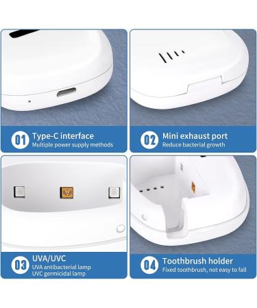 Rechargeable UV Sanitizer Toothbrush Case - Kills 99.9% of Germs - Portable Mini Holder for All Toothbrushes - Ideal for Home and Travel - Buy Online on GoSupps.com