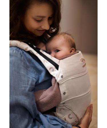 Manduca First Baby Carrier - Organic Cotton Ergonomic Carrier for Newborns (3.5kg) to Toddlers (20kg) | Rainbow Day - Buy Online on GoSupps.com