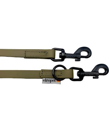 Buy Biothane Dog Leash Black Hook - Adjustable for Small & Large Dogs (2m to 5m) - Olive Green 5m x 9mm - International Shipping Available - Buy Online on GoSupps.com