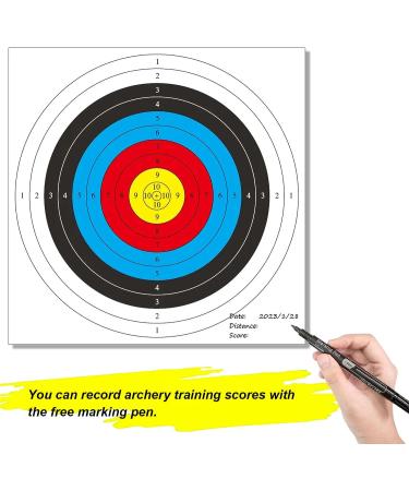 Archery Targets Paper - 30pcs Standard 10 Rings 16x16 in - Backyard Bow Arrow Targets for Hunting & Practice Accessories - Buy Online on GoSupps.com