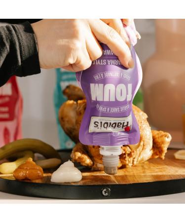 Habibi's Mediterranean Shawarma Toum Garlic Sauce Marinade Spread and Dipping Sauce 3x 250g Gluten Free Plant Based Egg Free No Preservatives Made in Canada - Buy Online on GoSupps.com