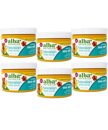 Alba Botanical Body Scrub Sea Salt 14.5 Ounce (Pack of 6)