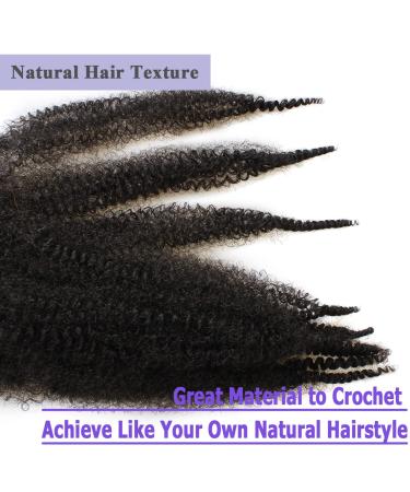 LEEVE 20 Inch Springy Twist Hair - Pre-Separated 3 Packs for Marley Locs & Braiding | Afro Kinky Extensions (1B) - Buy Online on GoSupps.com