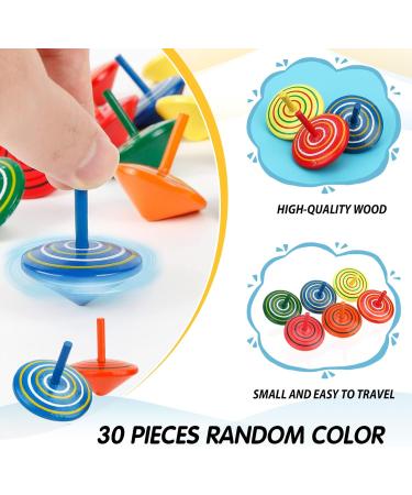 30 Colorful Wooden Circle Toys for Kids | Party Bag Fillers & Birthday Gifts - Buy Online on GoSupps.com