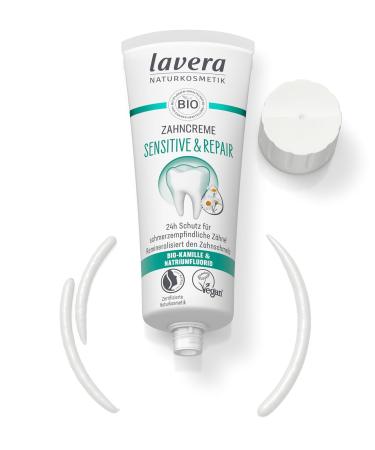 Lavera Toothpaste Sensitive & Repair - 24h Protection for Sensitive Teeth - Organic Vegan Natural Cosmetics - 75ml - Buy Online on GoSupps.com